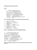 Bài tập thì hiện tại hoàn thành và quá khứ đơn