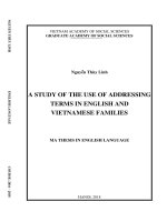 A study of the use of addressing terms in english and vietnamese families 