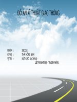 ĐỒ ÁN KỸ THUẬT GIAO THÔNG