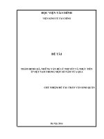 Thẩm định giá, những vấn đề lý thuyết và thực tiễn ở Việt nam trong một số năm vừa qua