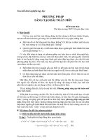 PHƯƠNG PHÁP SÁNG TẠO BÀI TOÁN MỚI (SKKN)