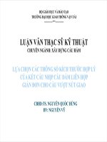 SLIDE THUYẾT TRÌNH LUẬN VĂN KỸ THUẬT VỀ LỰA CHỌN THÔNG SỐ PHÙ HỢP TRONG DẦM THÊP LIÊN HỢP