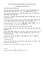 Đề cương ôn thi cuối kỳ tiếng trung