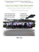 BÁO CÁO THỰC TẬP CÔNG NHÂN THAM QUAN CÔNG TRÌNH ĐƯỜNG VÀ HẠ TẦNG LIÊN QUAN