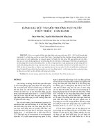 ĐÁNH GIÁ SỨC TẢI MÔI TRƯỜNG VỰC NƯỚC THỦY TRIỀU  CAM RANH