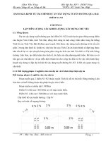 ĐÁNH GIÁ KINH TẾ TÀI CHÍNH DỰ ÁN XÂY DỰNG TUYẾN ĐƯỜNG QUA HAI ĐIỂM N1  N2