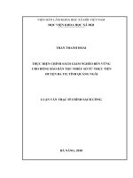 Thực hiện chính sách giảm nghèo bền vững cho đồng bào dân tộc thiểu số từ thực tiễn huyện Ba Tơ, tỉnh Quảng Ngãi (Luận văn thạc sĩ)
