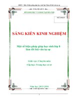 SKKN một số biện pháp giúp học sinh lớp 8 làm tốt bài văn tự sự