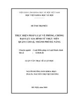 Thực hiện pháp luật về phòng, chống bạo lực gia đình từ thực tiễn quận cẩm lệ, thành phố đà nẵng