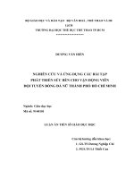 Nghiên cứu và ứng dụng các bài tập phát triển sức bền cho vđv đội tuyển bóng đá nữ thành phố hồ chí minh 