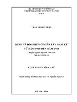 Kinh tế đồn điền ở miền tây nam kỳ từ năm 1900 đến năm 1945