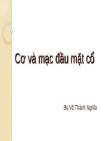 Bài giảng giải phẩu cơ và mạc đầu mặt cổ