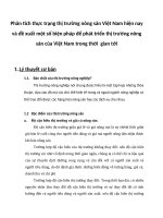 Phân tích thực trạng thị trường nông sản Việt Nam hiện nay và đề xuất một số biện pháp để phát triển thị trường nông sản của Việt Nam trong thời gian tới