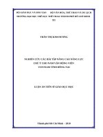 Nghiên cứu các bài tập nâng cao năng lực chú ý cho nam vận động viên vovinam tỉnh đồng nai