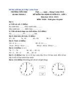 Đề thi cuối học kì 2 lớp 1 môn Toán moi