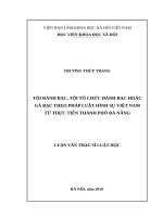 Tội đánh bạc, tội tổ chức đánh bạc hoặc gá bạc theo pháp luật hình sự việt nam từ thực tiễn thành phố đà nẵng 