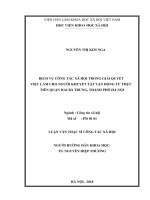 Luận văn dịch vụ công tác xã hội xã hội trong giải quyết việc làm cho người khuyết tật vận động từ thực tiễn quận hai bà trưng, thành phố hà nội 