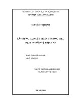 Xây dựng và phát triển thương hiệu dịch vụ bảo vệ Thịnh An (Luận văn thạc sĩ)