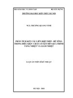 PHÂN TÍCH kết cấu LIÊN hợp THÉP   bê TÔNG TRONG điều KIỆN CHÁY có xét đến QUÁ TRÌNH TĂNG NHIỆT và GIẢM NHIỆT