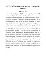 MỨC ĐỘ HIỂU BIẾT CỦA SINH VIÊN LÀO VỀ PHÁP LUẬT VIỆT NAM