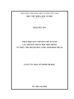 Luận văn thực hiện quy chế dân chủ ở cơ sở các trường trung học phổ thông từ thực tiễn huyện đức linh, tỉnh bình thuận 