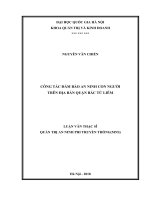 Công tác đảm bảo an ninh con người trên địa bàn quận bắc từ liêm