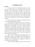 Quan hệ kinh tế, chính trị hàn quốc – nhật bản (1980   2013) TOM TAT TIENG ANH 