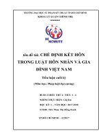 CHẾ ĐỊNH KẾT HÔN TRONG LUẬT HÔN NHÂN VÀ GIA ĐÌNH VIỆT NAM