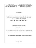 Thúc đẩy hoạt động đổi mới công nghệ của các doanh nghiệp trên địa bàn tỉnh Ninh Bình