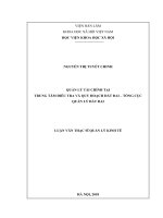 Quản lý tài chính tại trung tâm điều tra và quy hoạch đất đai – tổng cục quản lý đất đai 