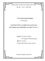 SKKN giải pháp nâng cao hiệu quả giảng dạy mạch điện mắc phối hợp các phần tử r, l, c