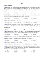 đề cương ôn tập thi học kỳ 1 Toán 11 có đáp án