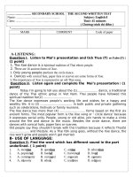 DE KIEM TRA 1 TIET LAN 2 THI DIEM