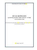 Sổ tay hướng dẫn lập kế hoạch phát triển kinh tế xã hội