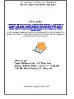 SKKN áp dụng phương pháp dạy học theo dự án, lồng ghép địa danh lịch sử địa phương vào