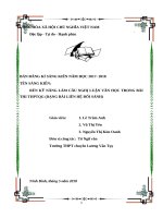 SKKN rèn kỹ năng làm câu nghị luận văn học trong bài thi THPTQG (dạng bài liên hệ đối sánh)