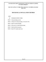 METHOD FOR UNDERGROUND PIPING WORKS