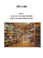 Hệ thống thông tin quản lý thư viện