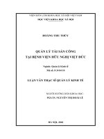 Quản lý tài sản công tại bệnh viện hữu nghị việt đức