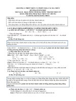 Kế hoạch bài dạy chủ đề toán 8