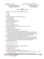 BÀI GIẢNG TRẮC NGHIÊM  HÓA SINH TRẮC NGHIỆM dân số