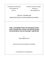The contribution of information and communication technologies investment on economic growth 