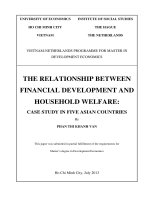 The relationship between financial development and household welfare case study in five asian countries 