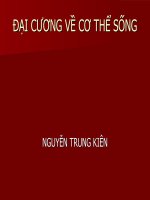 ĐẠI CƯƠNG VỀ CƠ THỂ SỐNG