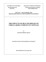 The impacts of health shocks on child labor evidence in vietnam 