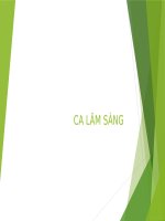 Ca lâm sàng CLB Y Khoa Trẻ ĐH Y Khoa Vinh