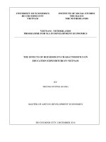 The effect of households characteristics on education expenditure in vietnam 