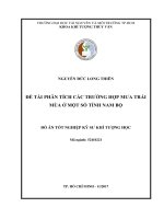 Phân tích các trường hợp mưa trái mùa ở một số tỉnh nam bộ 