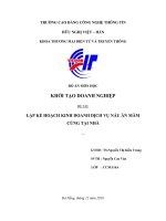 HOÀN CHỈNH ĐỒ ÁN KHỞI TẠO  DOANH NGHIỆP (Repaired)