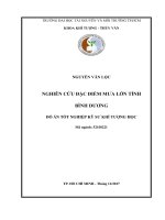 Nghiên cứu đặc điểm mưa lớn tỉnh bình dương 